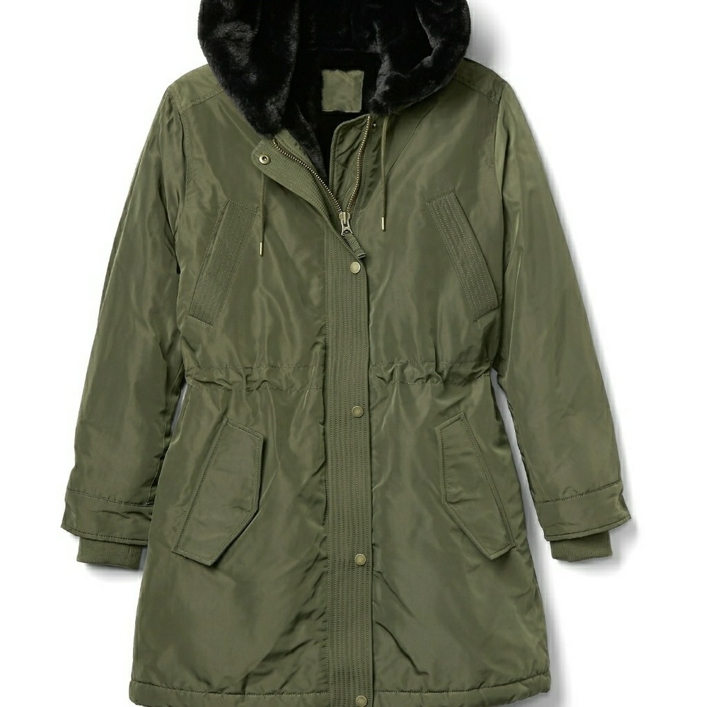 PrimaLoft® faux-fur parka
